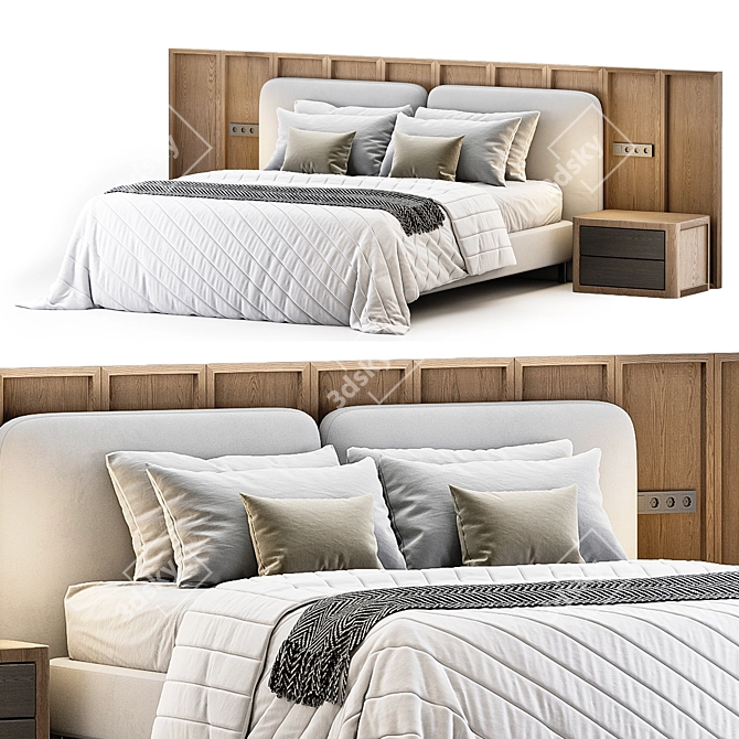 Elin Bed Model, High-Quality Mesh 3D model image 2