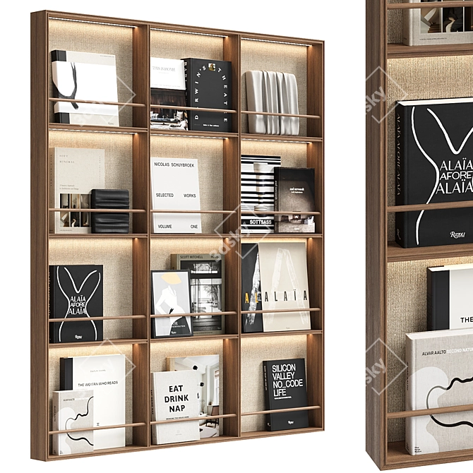 Versatile Bookshelf for Modern Interiors 3D model image 1