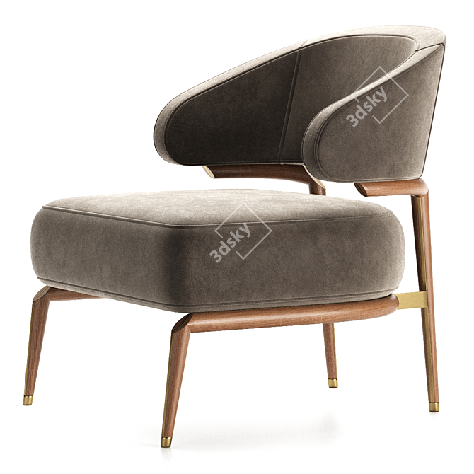 Elegant Modern ARMCHAIR Haines 3D model image 3