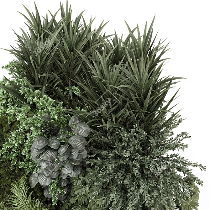Lush Outdoor Plants Bush Collection 3D model image 5