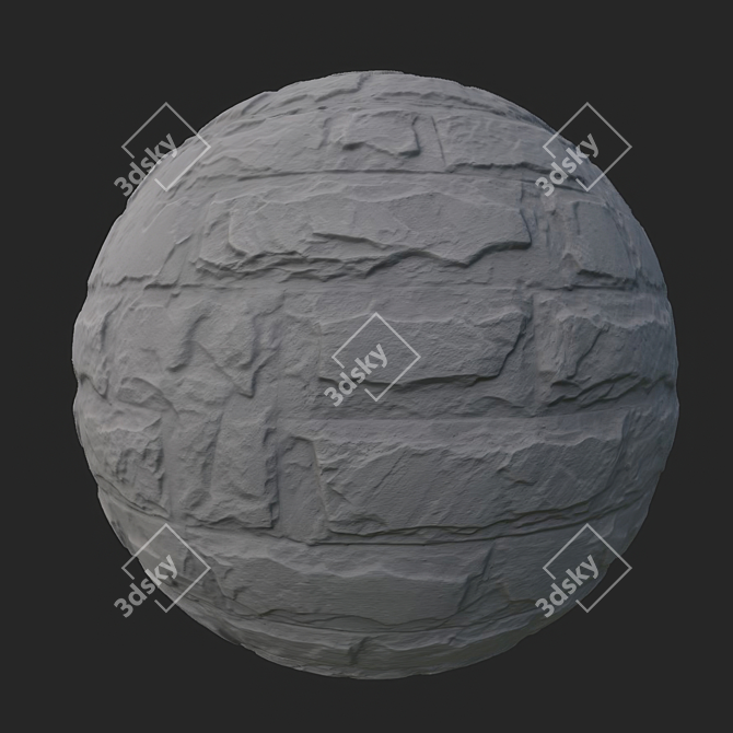 Seamless Concrete Block Textures 3D model image 5