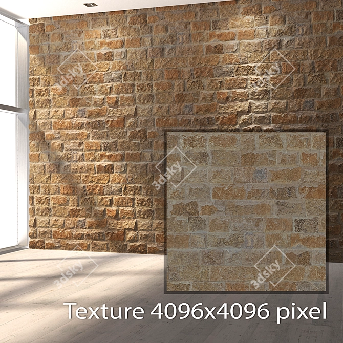 Seamless Stone Texture Set 3D model image 2
