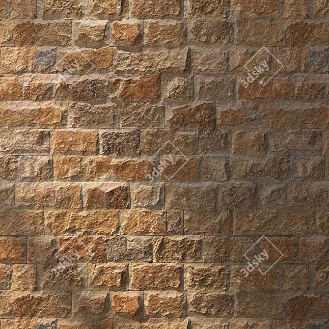 Seamless Stone Texture Set 3D model image 3