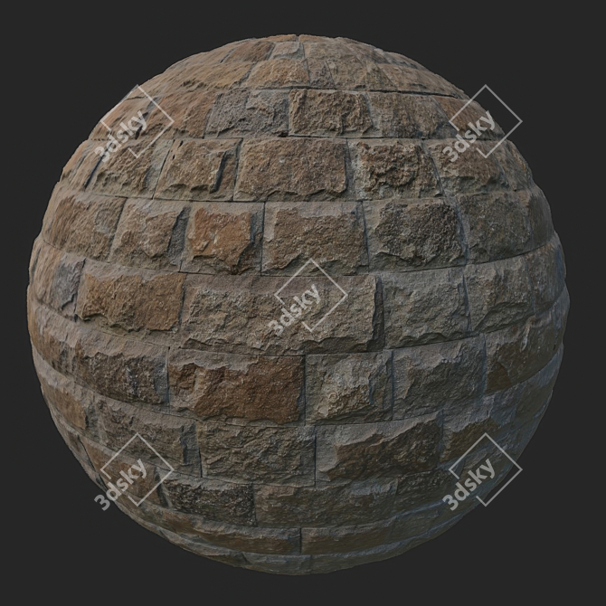 Seamless Stone Texture Set 3D model image 4
