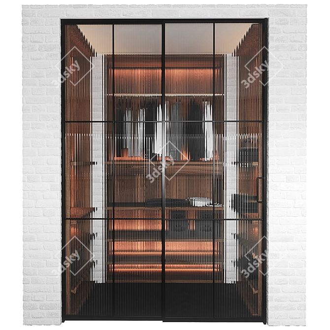 Contemporary Walk-In Closet | 3D Model 3D model image 2