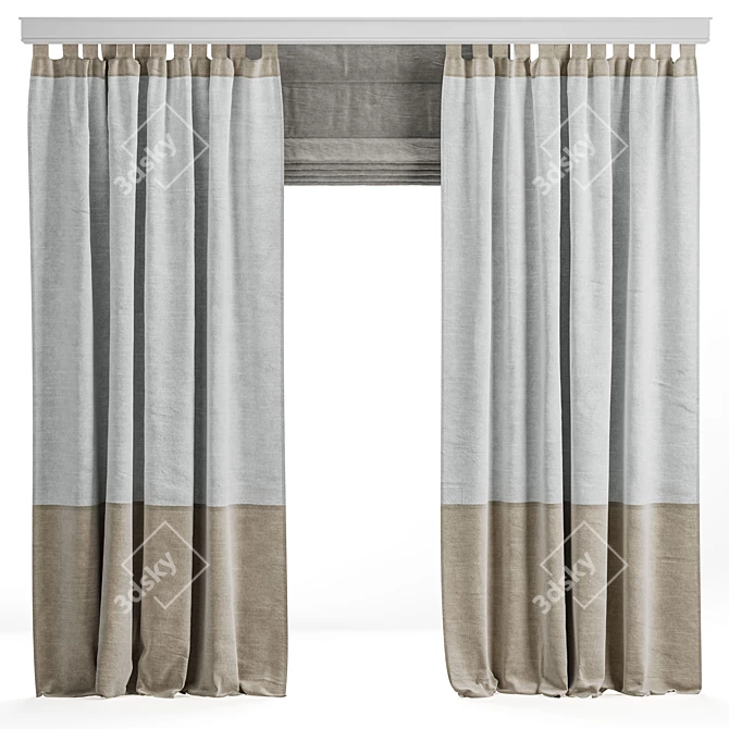 Customizable Curtain in Corona Mix 3D model image 1