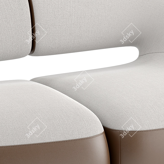 Elegant Abbracci Sofa by Wohl 3D model image 4