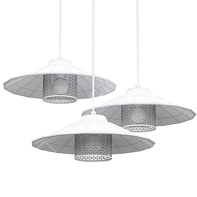 Serene Hanging Light Fixture 3D model image 3