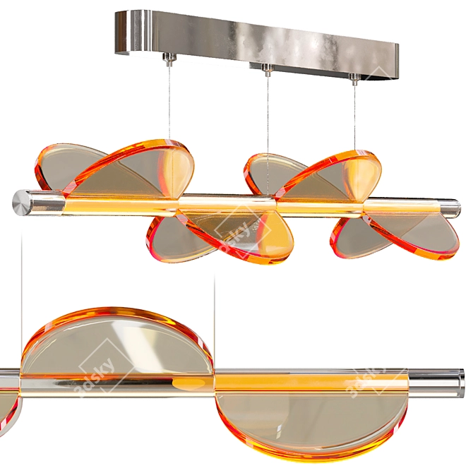 Elegant Pendant Light Model - Lampatron OTTO LONG 3D model image 2