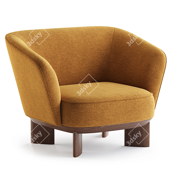 Contemporary Pierre Frey Armchair 3D model image 1