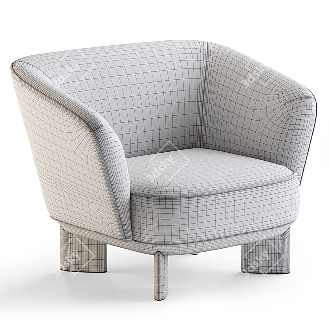 Contemporary Pierre Frey Armchair 3D model image 4