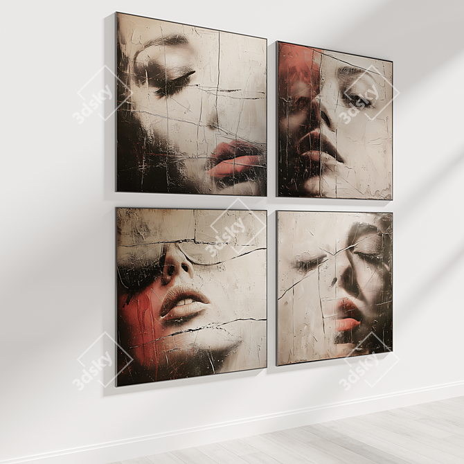 Modern Frame ME Set Artistic 3D model image 2