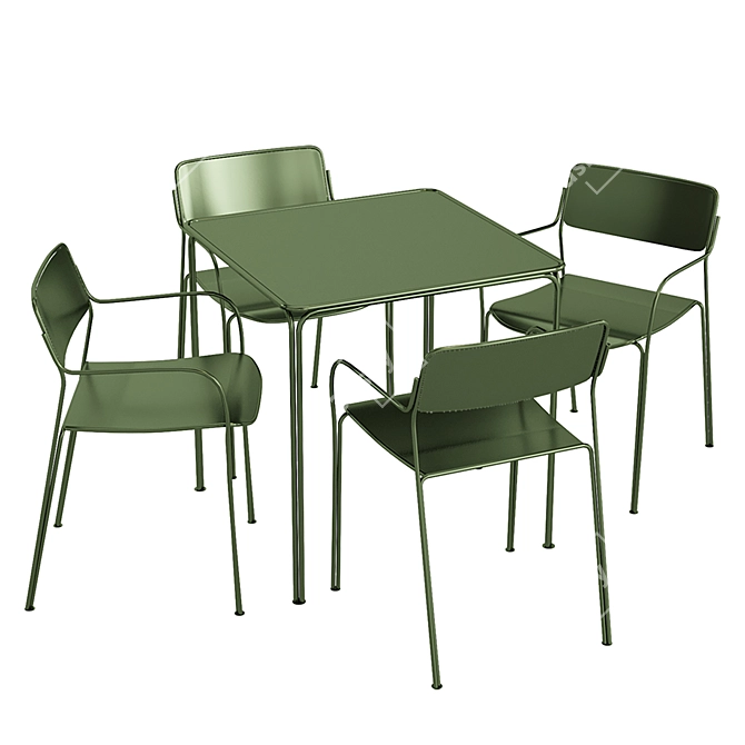 Libelle Series Table and Chairs 3D model image 2