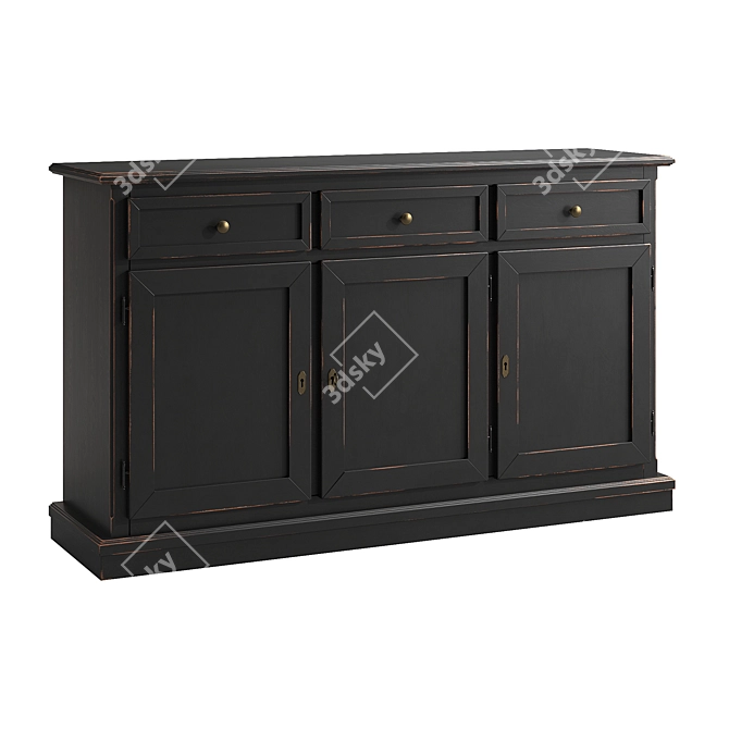  Crate & Barrel Pranzo II Sideboard 3D model image 1