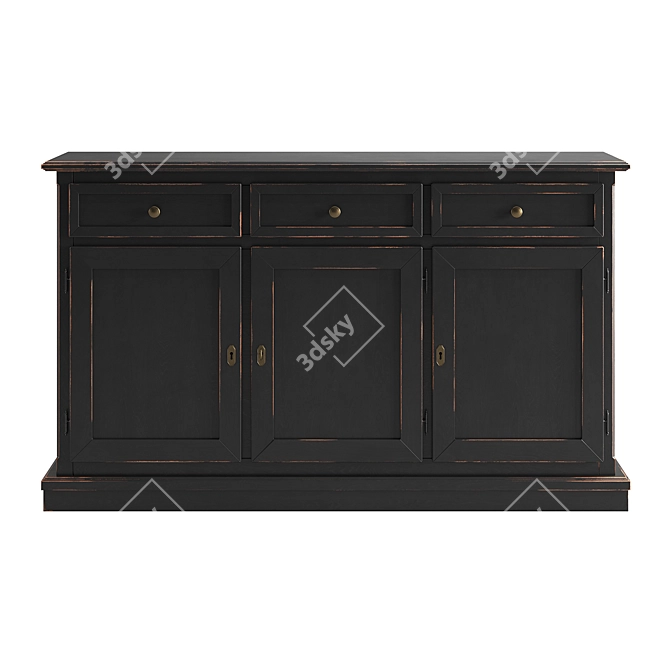  Crate & Barrel Pranzo II Sideboard 3D model image 2