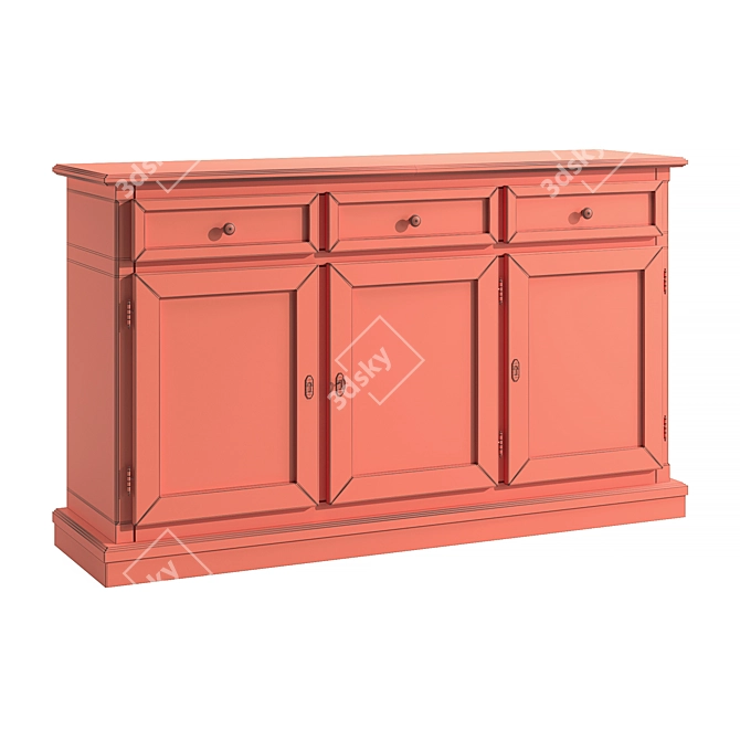  Crate & Barrel Pranzo II Sideboard 3D model image 4