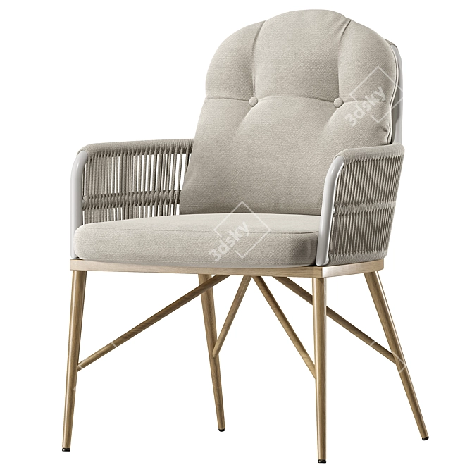 Modern Outdoor Tron Chair Set 3D model image 1