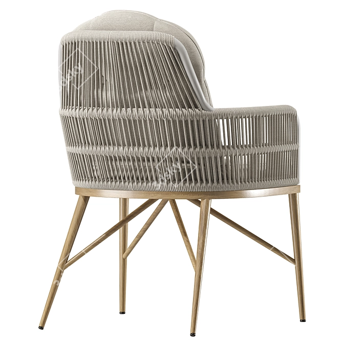 Modern Outdoor Tron Chair Set 3D model image 2