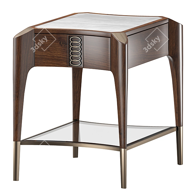 Elegant Oxford Coffee Side Table 3D model image 1