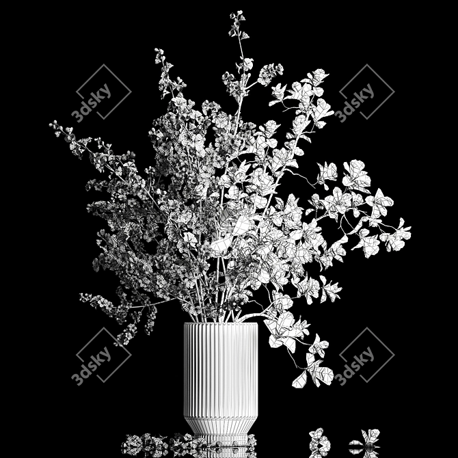 Magnolia Blossom Bouquet Set 3D model image 7