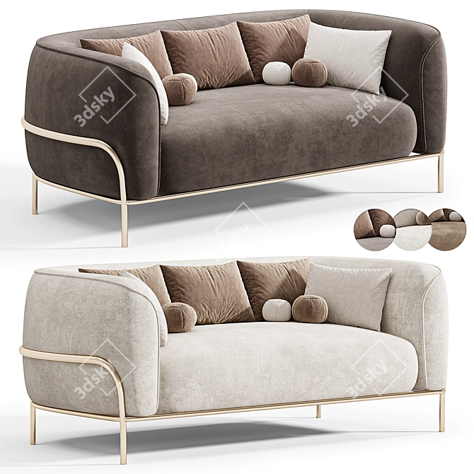 Sophie Sofa 2-Seater Design 3D model image 1