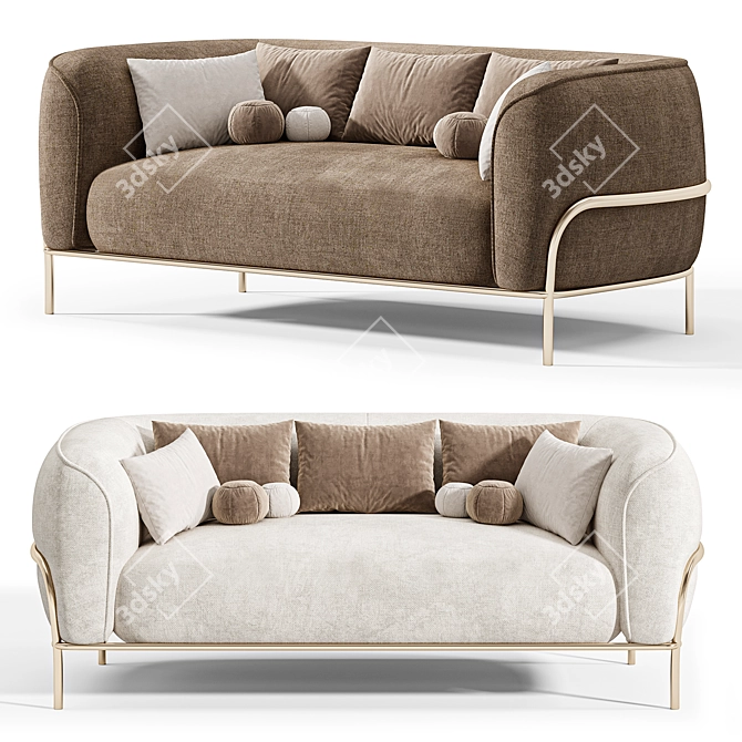 Sophie Sofa 2-Seater Design 3D model image 4