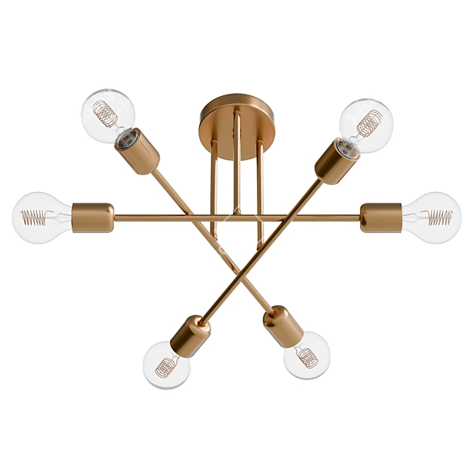 JACOBSON Semi Flush Mount Light 3D model image 3