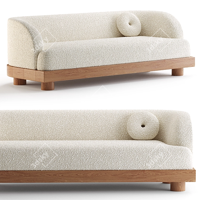Modern Nomad Sofa Design 3D model image 2