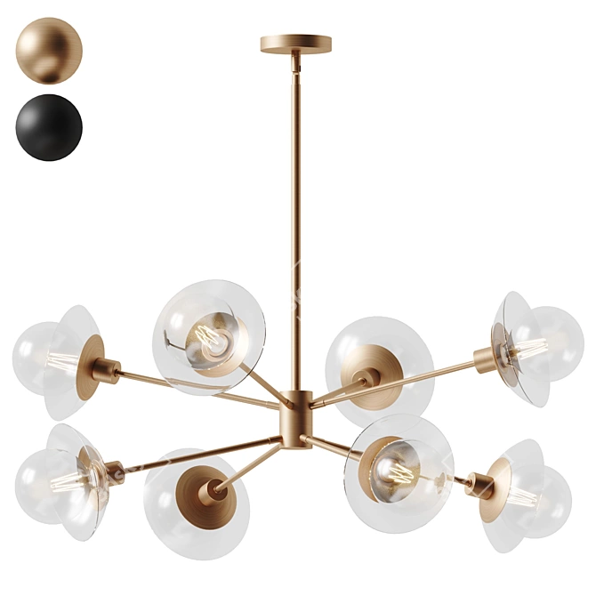 Francesca Petal Inspired Chandelier 3D model image 4