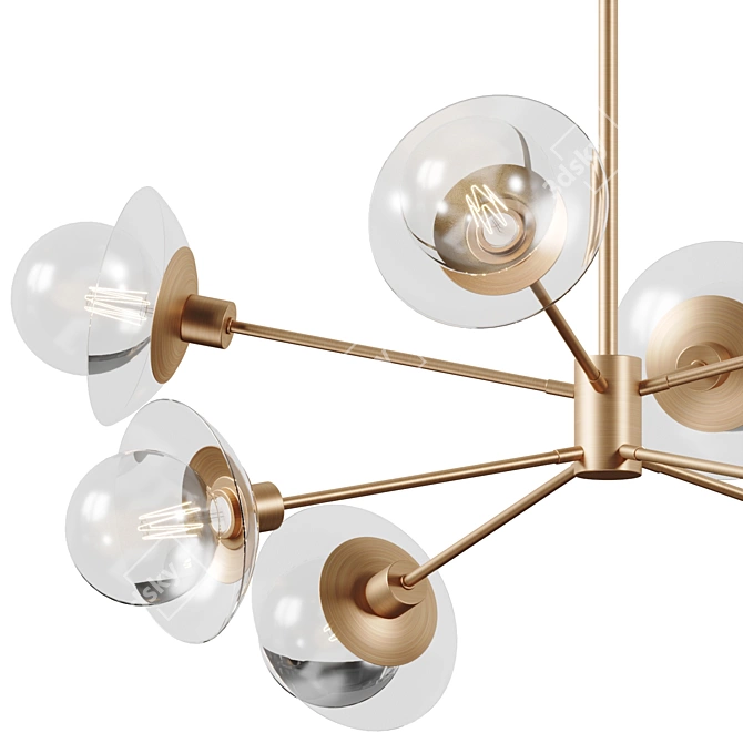 Francesca Petal Inspired Chandelier 3D model image 2