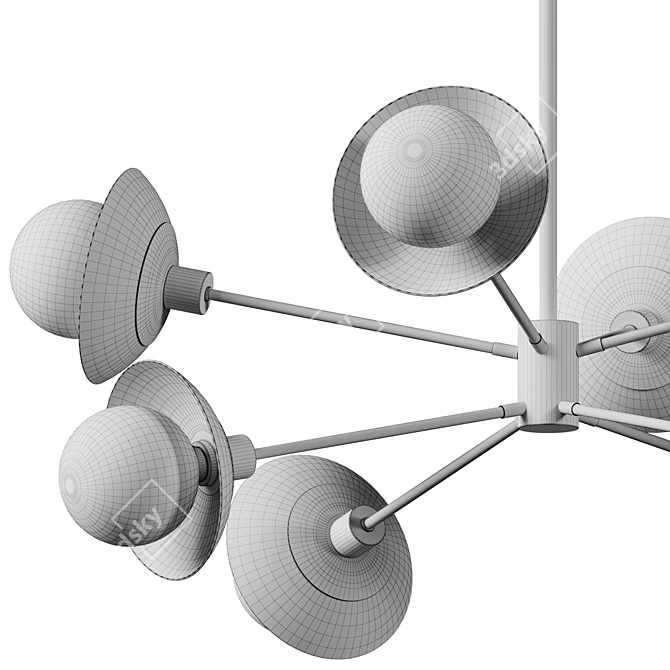 Francesca Petal Inspired Chandelier 3D model image 3