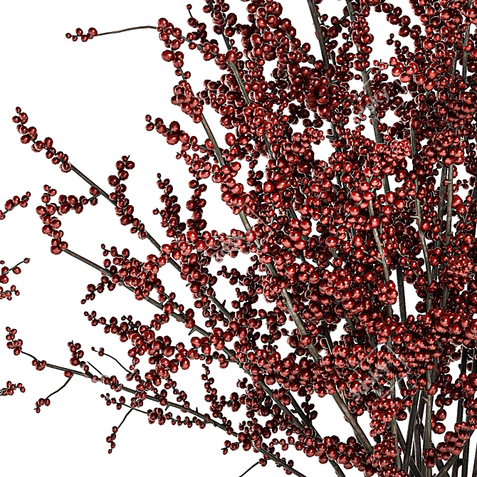 Modern Ilex Berry Bouquet 3D model image 3