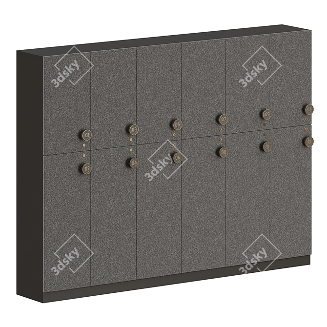 Corona 9 Lockers with Vellum Finish 3D model image 5