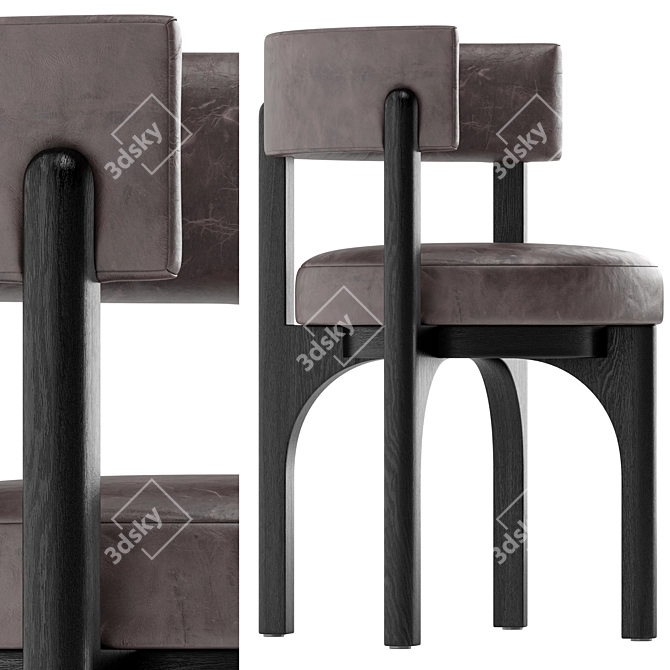 Luxurious Heron Dining Chair Set 3D model image 5