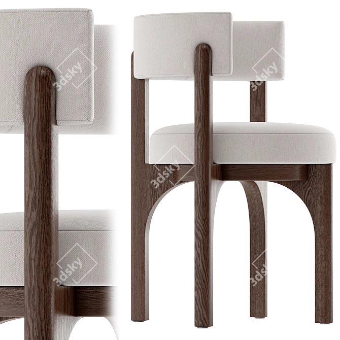 Luxurious Heron Dining Chair Set 3D model image 6