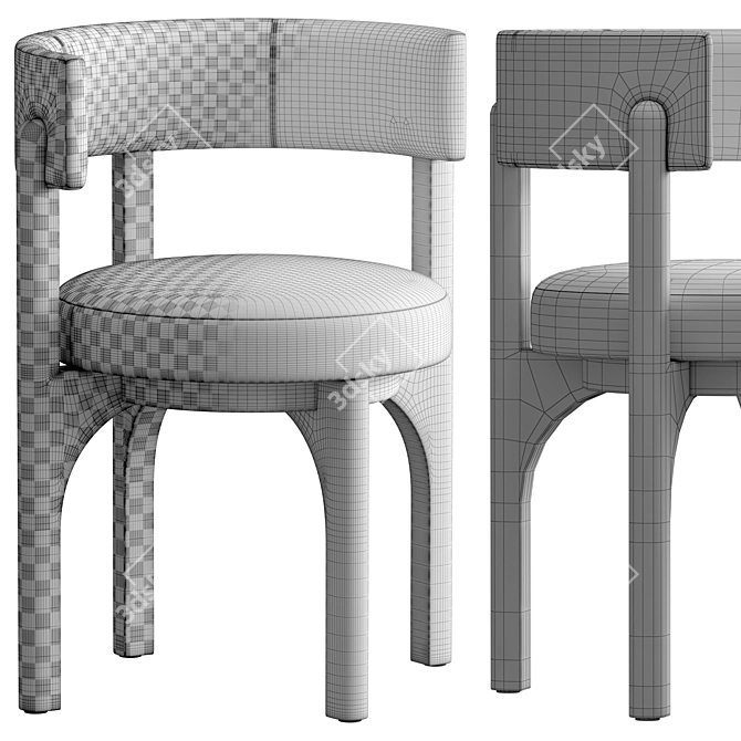 Luxurious Heron Dining Chair Set 3D model image 7