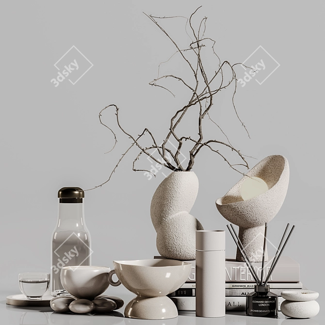 Elegance Essentials Decor Set 3D model image 3