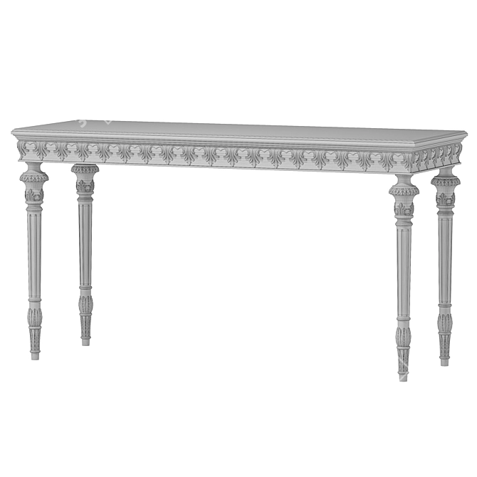 Handcrafted Console Table with Exquisite Design 3D model image 2