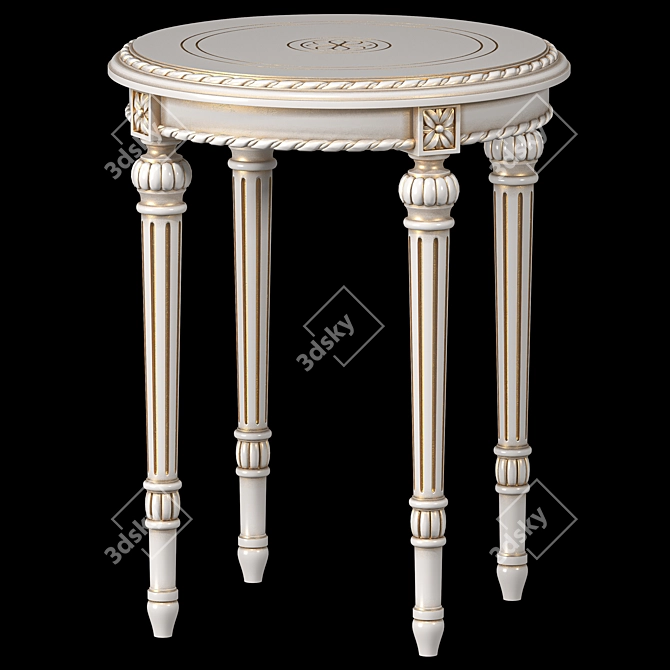 Elegant Side Coffee Table, Handcrafted 3D model image 1