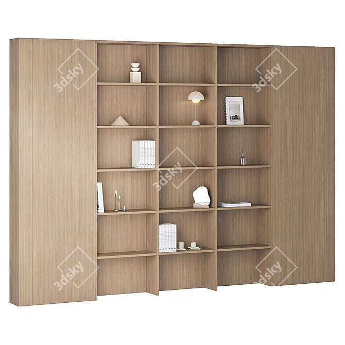 Customizable Minimalist Shelf Rack 3D model image 2