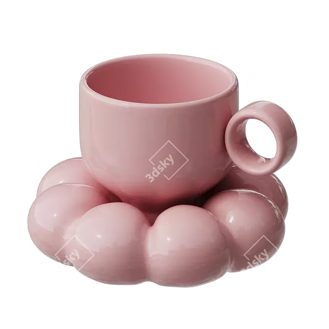 Quality Ceramic Mugs Set 3D model image 2