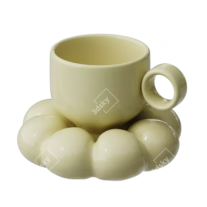 Quality Ceramic Mugs Set 3D model image 3