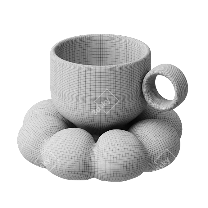 Quality Ceramic Mugs Set 3D model image 6