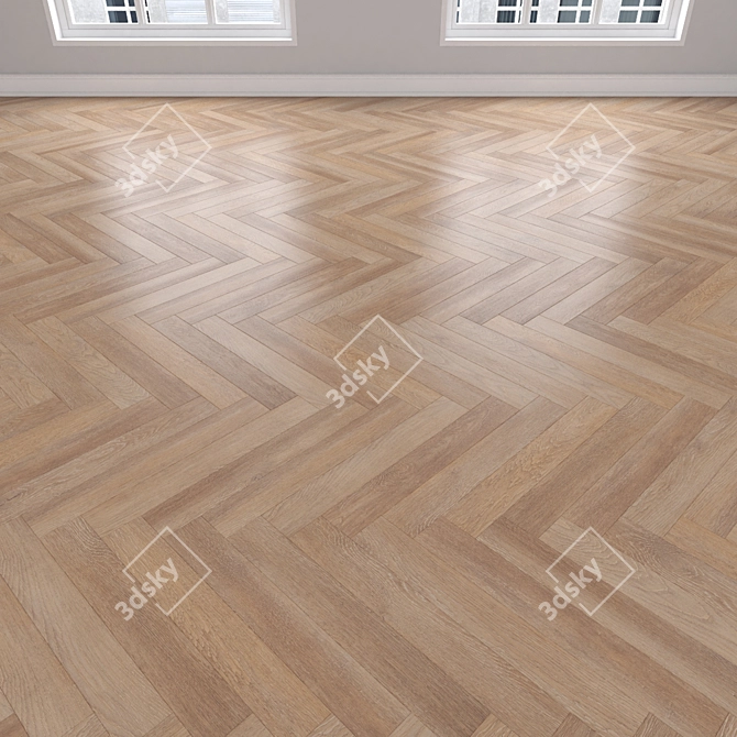 Oak Parquet Collection - Three Varieties 3D model image 3