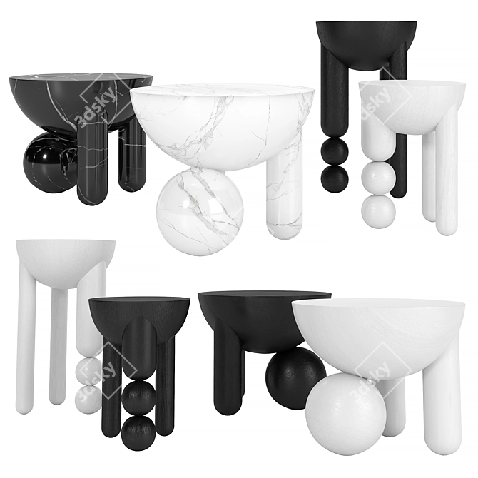 Bohinc Profiterole Occasional Tables Set 3D model image 1