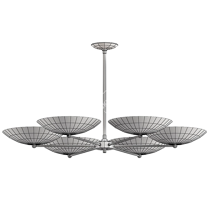 Vintage Griffith Model Chandelier 3D model image 3