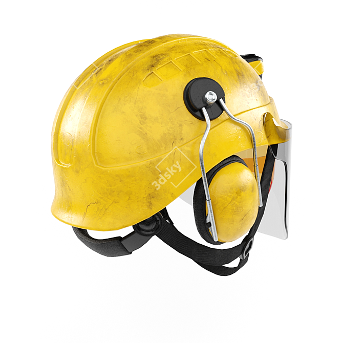 Advanced Safety Helmet OBJ Vray 3D model image 4