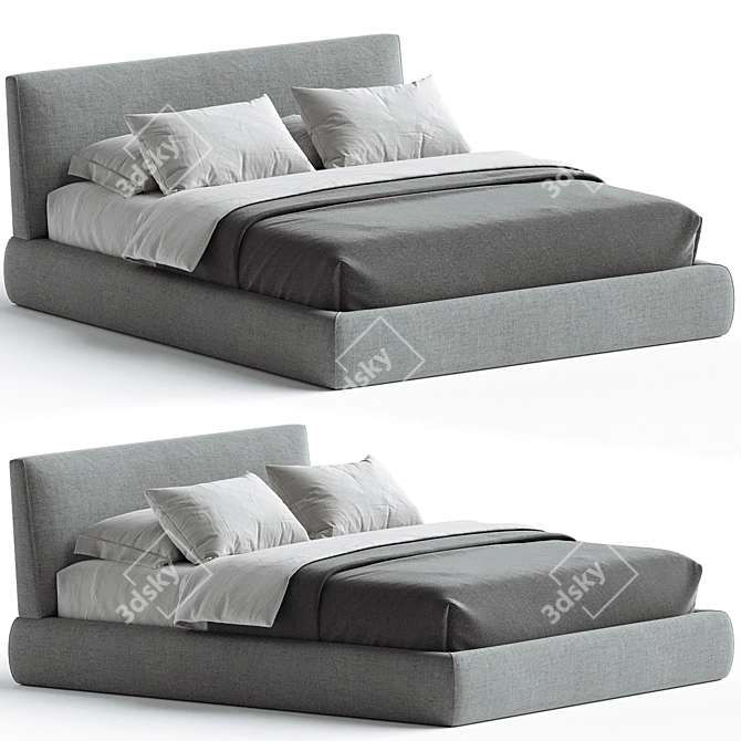 Modern Storage Bed: SOHO Berto 3D model image 1