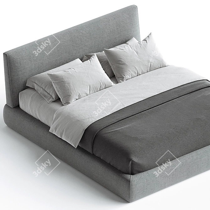 Modern Storage Bed: SOHO Berto 3D model image 2