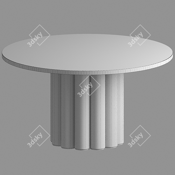 Elegant Round Dining Table AMBON 3D model image 3